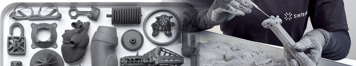 Voxel Factory SLS 3D printing service with Sinterit Lisa 3D printer banner